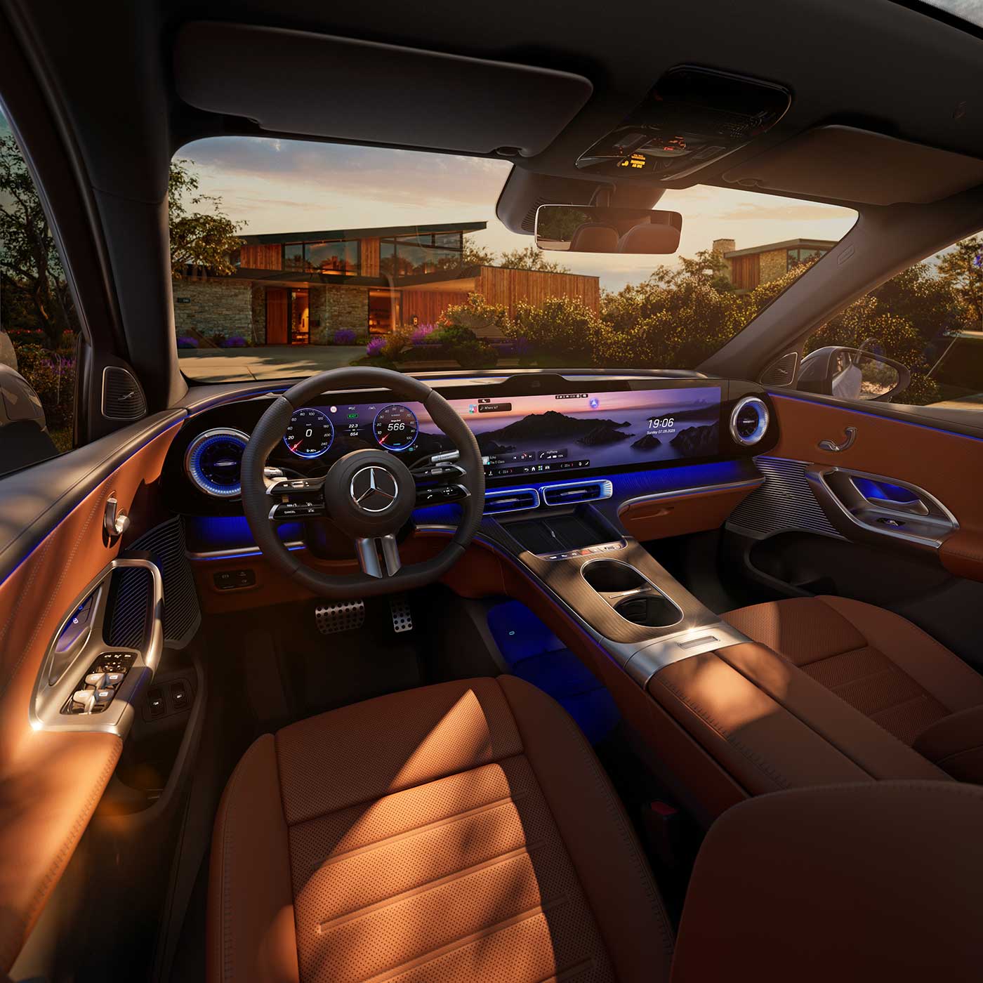 Mercedes-Benz GLC elektrisch Fahrzeuginnenraum Mercedes-Benz GLC elektrisch Fahrzeuginnenraum