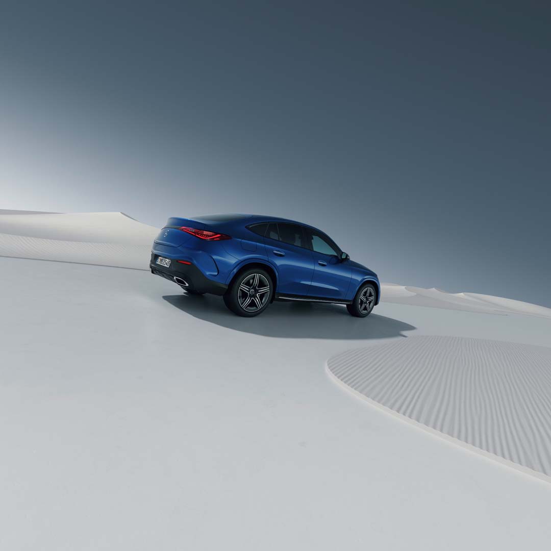 Mercedes-Benz GLC Coupe seitlich von hinten